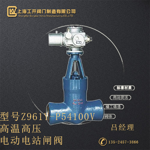 Z961Y-P54100V、Z961Y-P54140V、Z961Y-P54170V 型高溫高壓電動(dòng)電站閘閥
